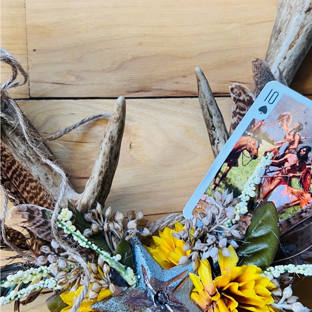Authentic antler art made by me western home decorone of a kind statement piece - Picture 12 of 15